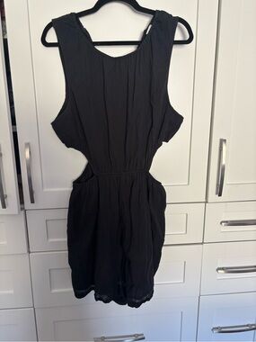 American Eagle Outfitters Black Mini Cutout Romper
